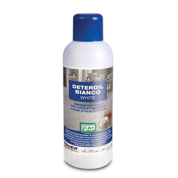 Deteroil Bianco | Sapone naturale per parquet sbiancati a base di olio di cocco | 1 L