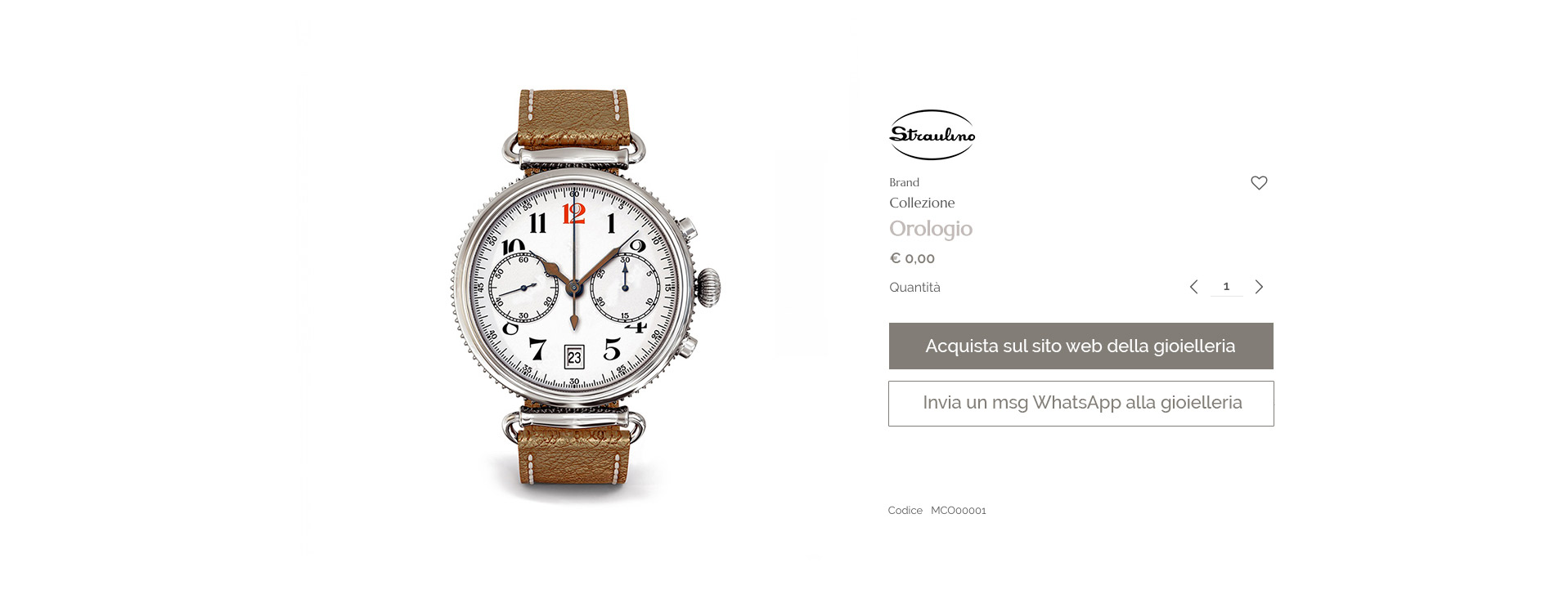 SCHEDA PRODOTTO ESEMPLIFICATIVA